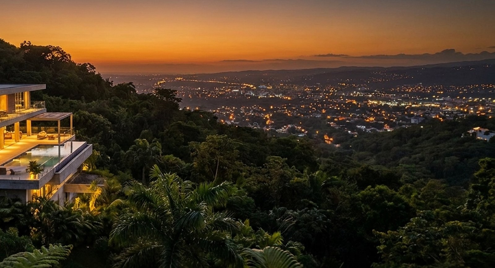 Vista de Santiago de los Caballeros desde las alturas de Gurabo